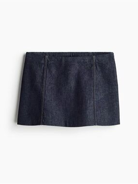 Dark denim a-line mini skirt